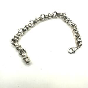 Silver tone Bracelet Boho Bohemian Chain Link Minimalist